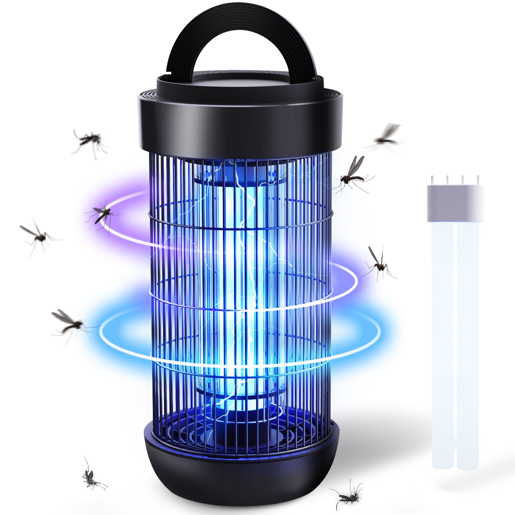 KLOUDIC Waterproof 4000V Detachable Electric Mosquito Killer Bug Zapper Electronic Insect Fly Trap for Outdoor and Indoor